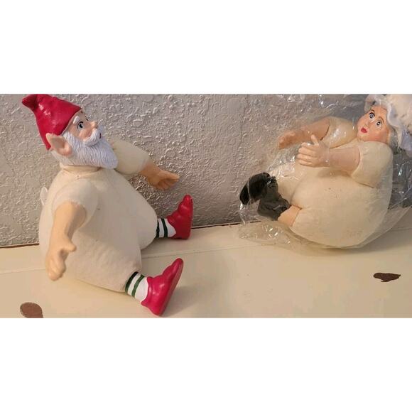 Mini Muslin Santa Elf Doll and Mrs. Santa Just For Keeps Crafts Christmas Vtg. - Picture 4 of 9
